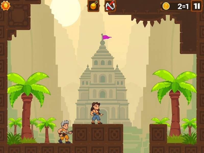 Pixel Temple Journey Gameplay Screenshot